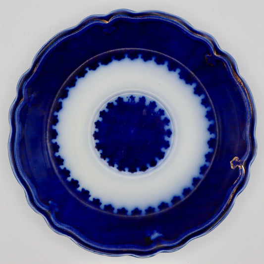 Set of (7) Antique Flow Blue 6” Plates