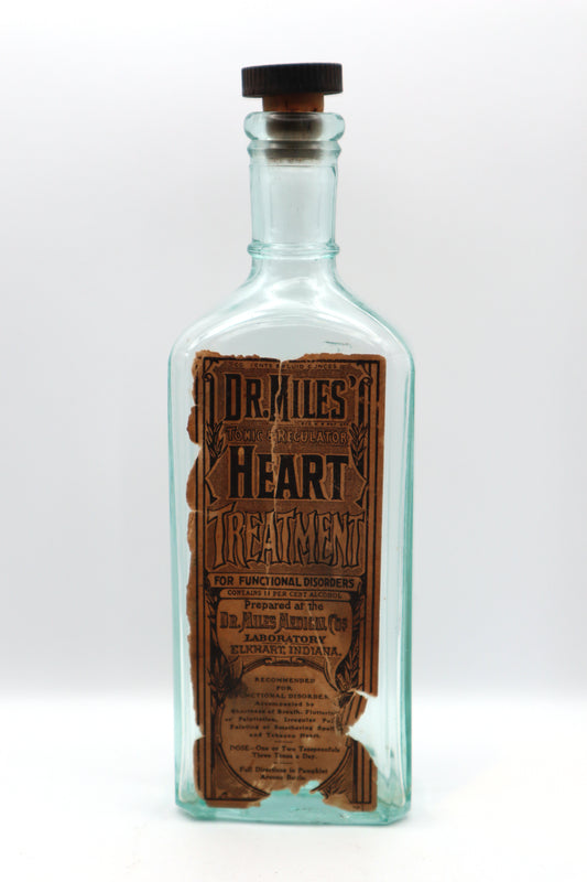 Antique Dr. Miles Heart Treatment Bottle with Original Label