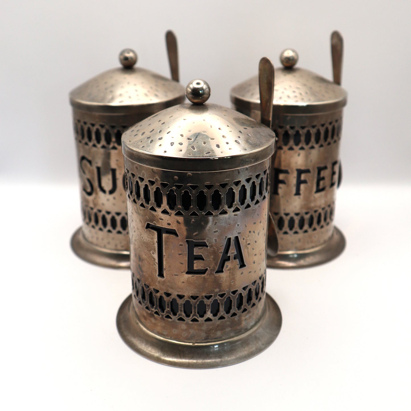 Vintage Silver Plated Tea, Coffee, and Sugar Cannister