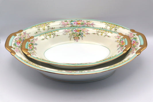 Set of (2) Vintage Hand Painted Dishes