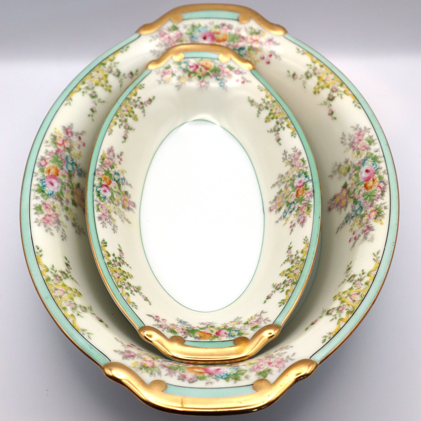 Set of (2) Vintage Hand Painted Dishes
